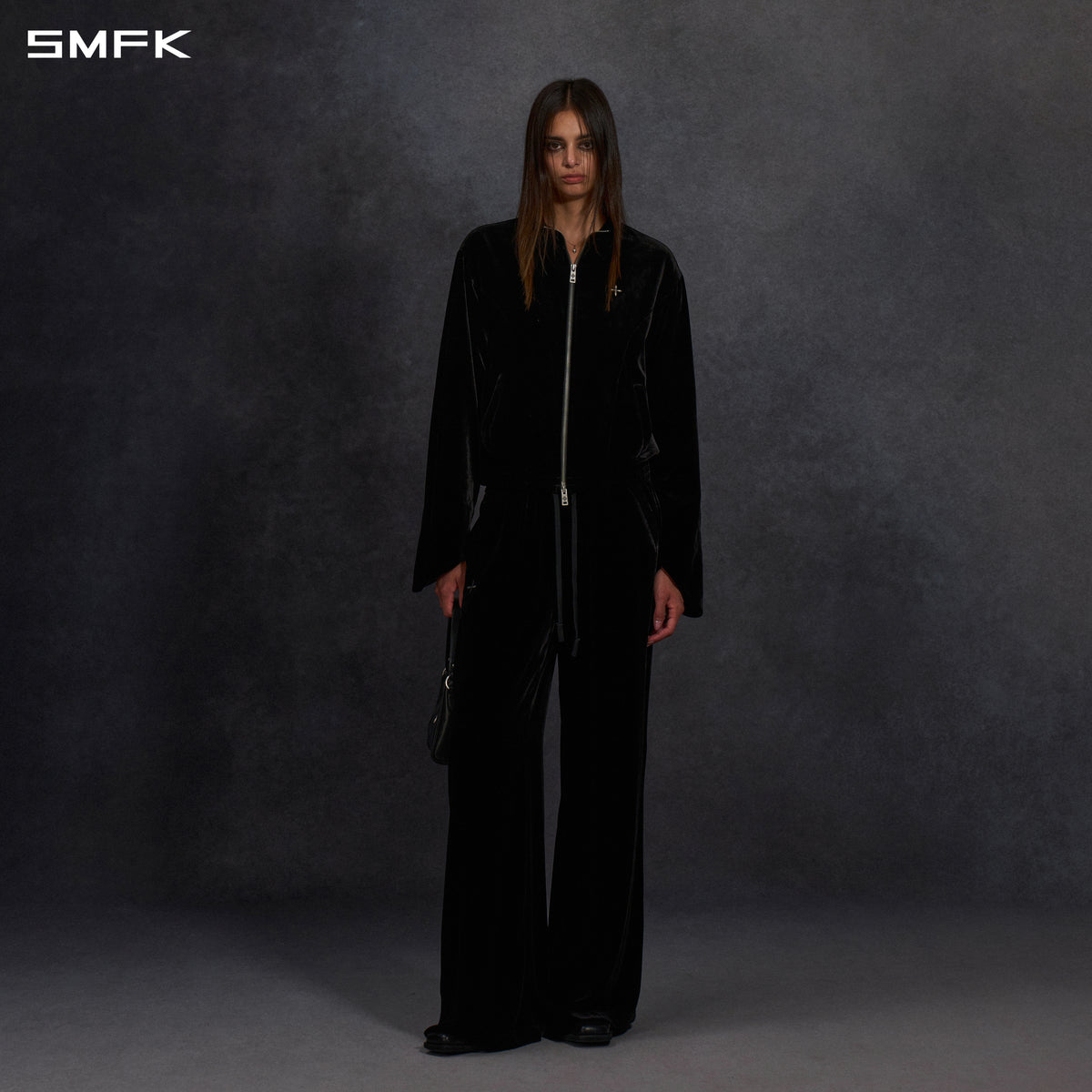 MYTH AEOLUS SYMMETRY VELVET TRAINING JACKET /SILK VELVET/U