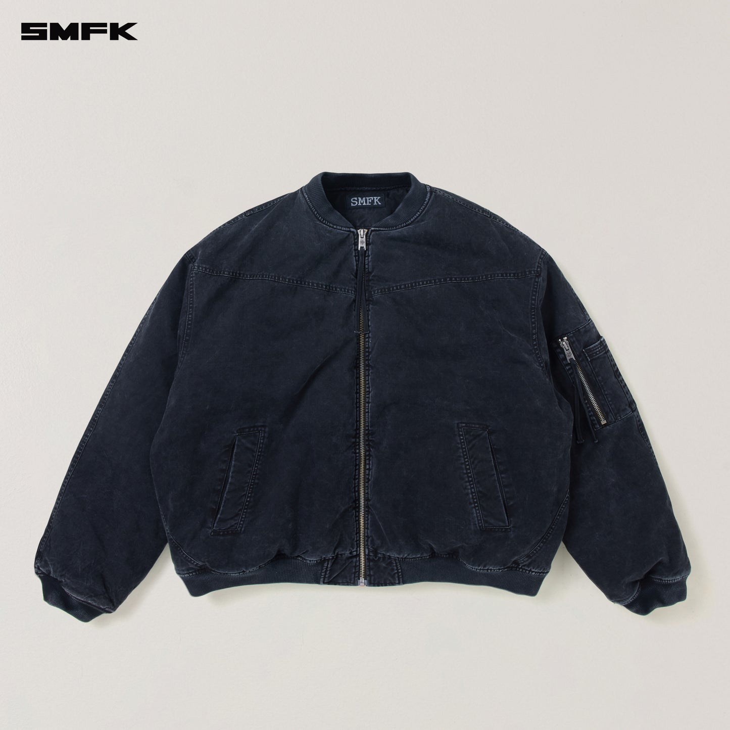 VINTAGE VANISH STORM DYE MASSIVE PILOT JACKET/STONE WASH/ VANISH BLACK