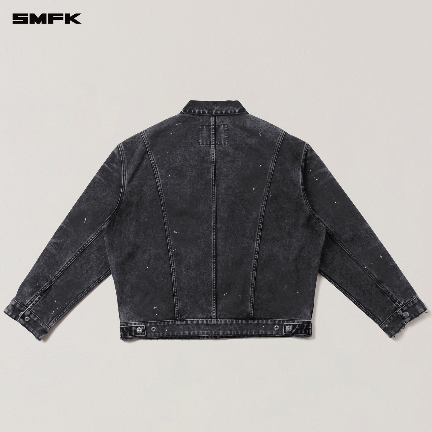 RAGE-WILD ORIGIN HANDCRAFT LOOSE CARGO JACKET/GARMENT DYED/ WILD BLACK