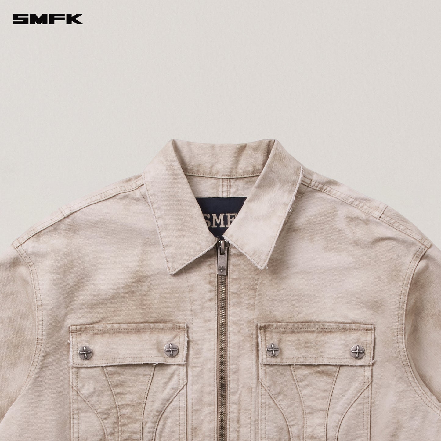RAGE-WILD ORIGIN HANDCRAFT LOOSE CARGO JACKET/GARMENT DYED/ WILD BROWN