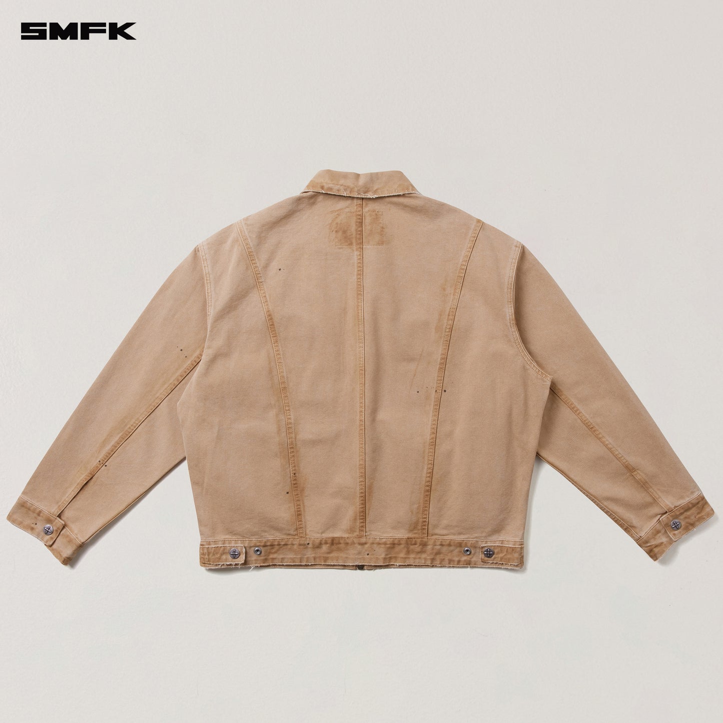 RAGE-WILD ORIGIN HANDCRAFT LOOSE CARGO JACKET/GARMENT DYED/ SAND