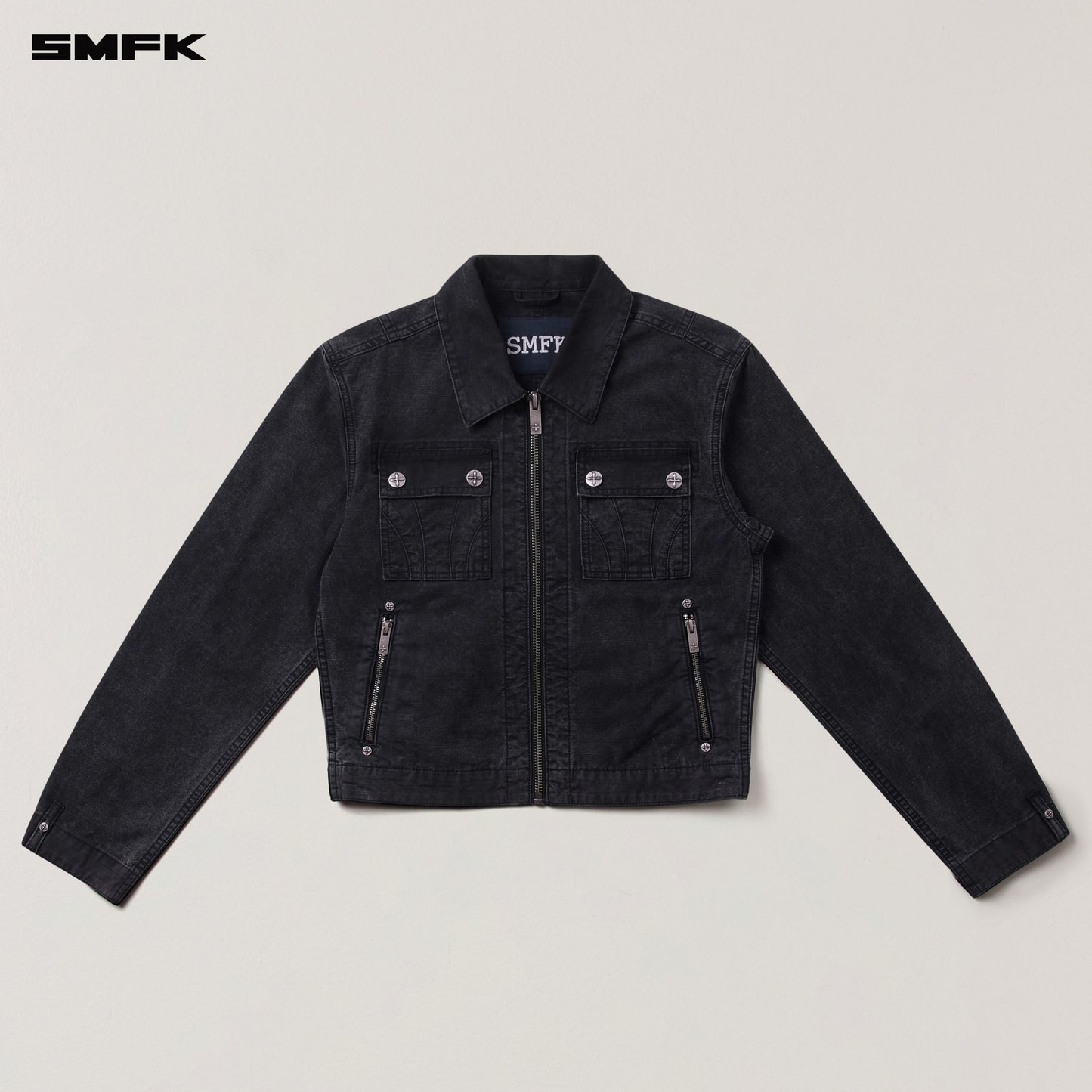 RAGE-WILD ORIGIN HANDCRAFT ENGINEER JACKET/GARMENT DYED/ WILD BLACK