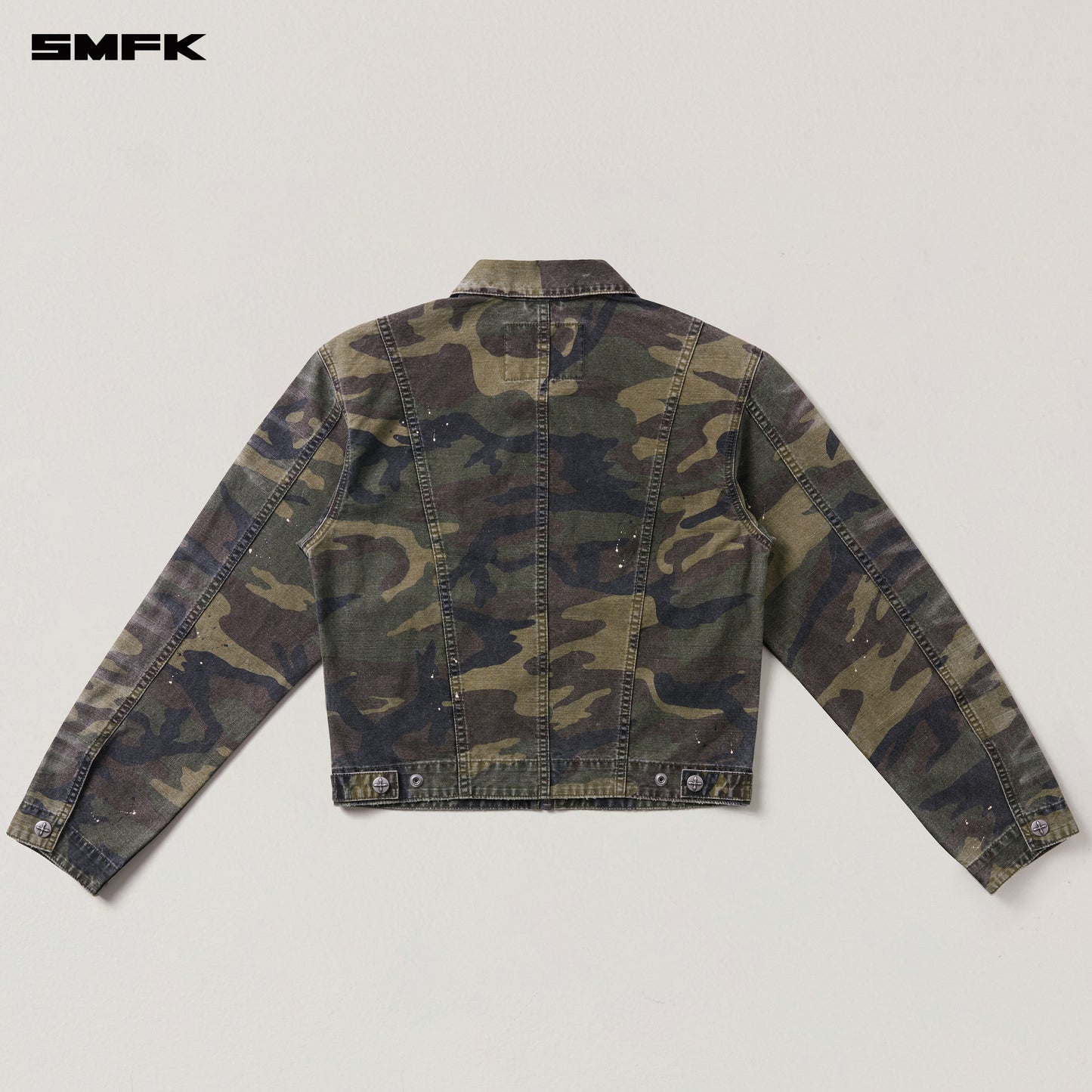 RAGE-WILD ORIGIN HANDCRAFT ENGINEER JACKET/GARMENT DYED/ ARMY GREEN CAMOUFLAGE