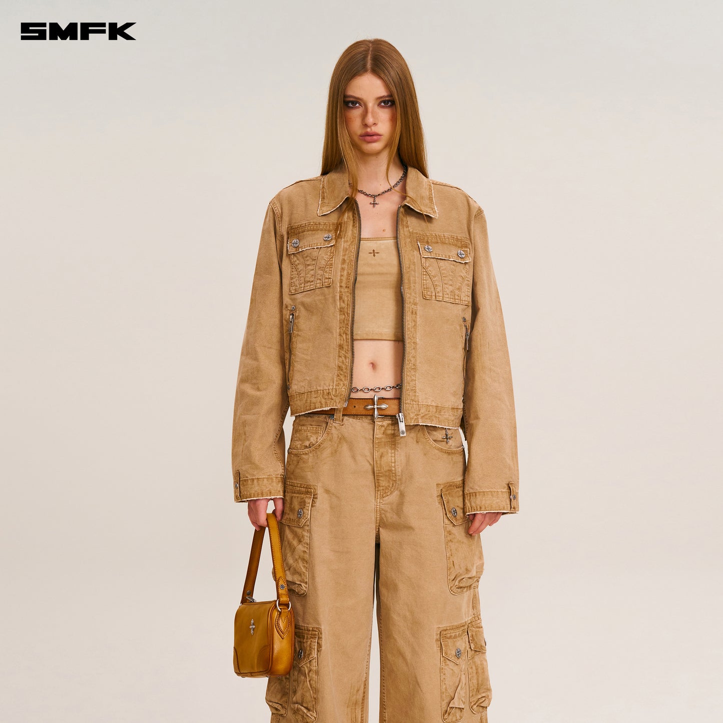 RAGE-WILD ORIGIN HANDCRAFT ENGINEER JACKET/GARMENT DYED/ SAND