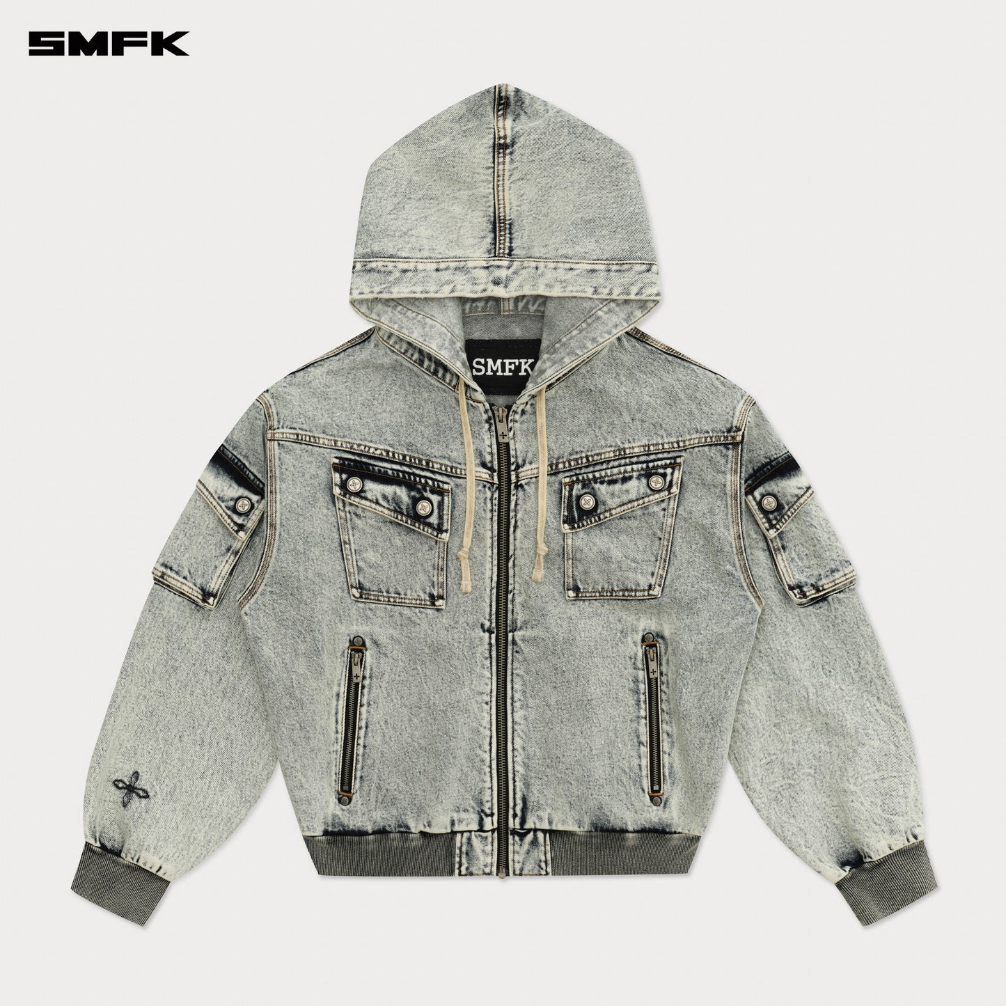 FUTURE Mirage Denim Wide Hoodie - Snowflake