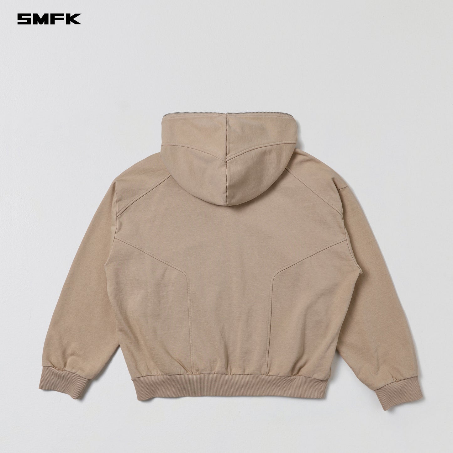 PERMANENT MUSE LOOSE ZIP HOODIE/COTTON+WOOL- FRESH SKIN