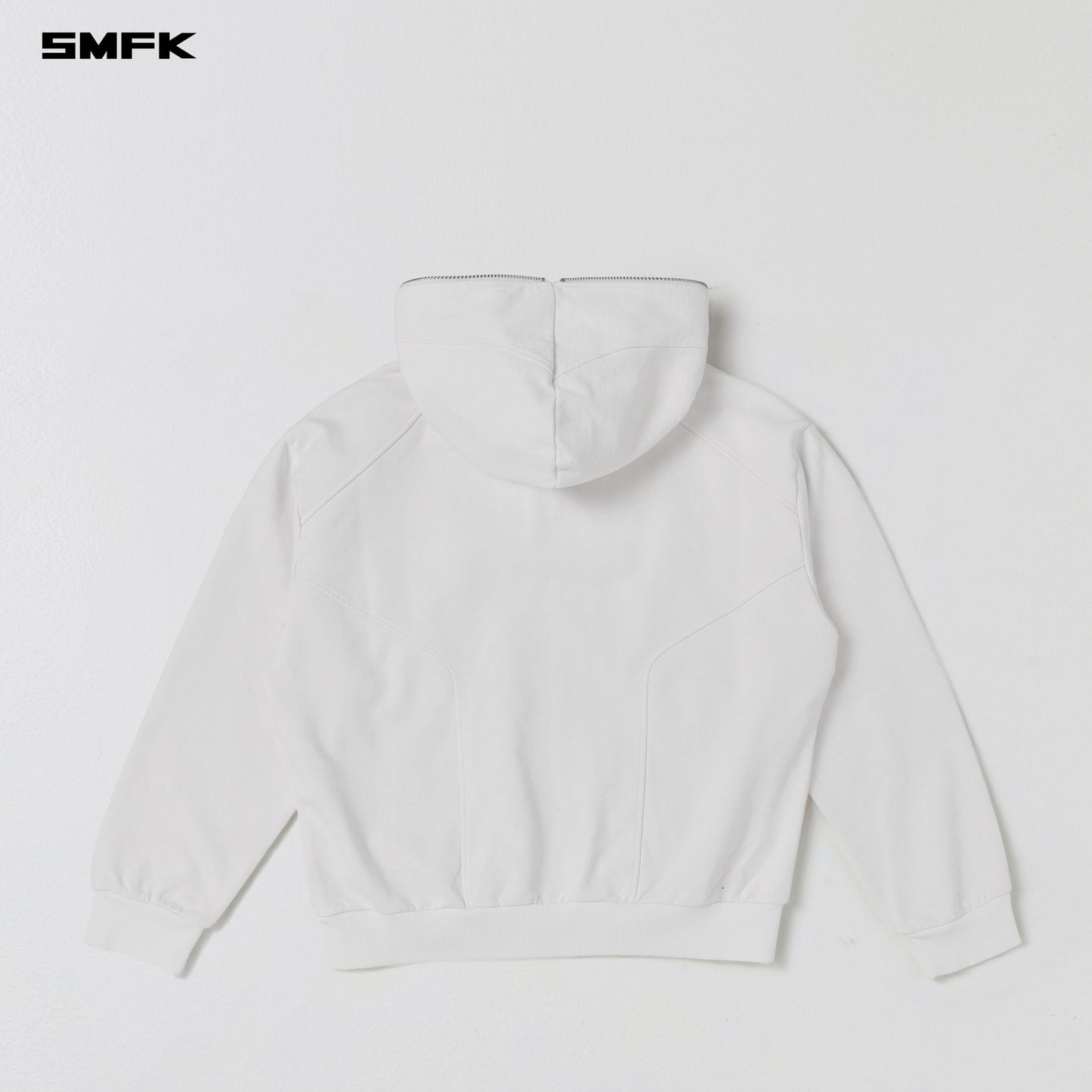 PERMANENT MUSE LOOSE ZIP HOODIE/COTTON+WOOL - CLOUD WHITE