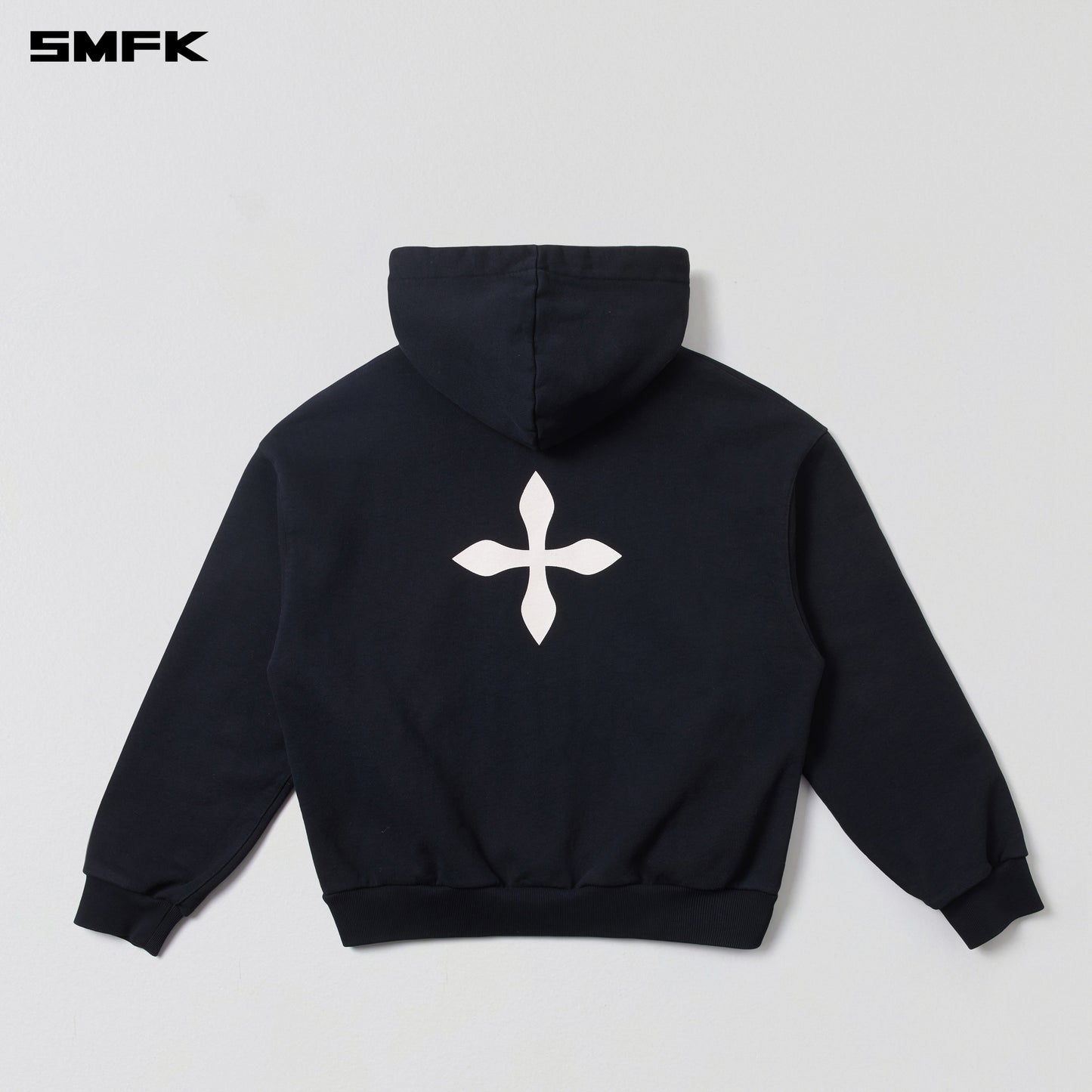 COMPASS MODE LOOSE ZIP HOODIE/ WILD BLACK