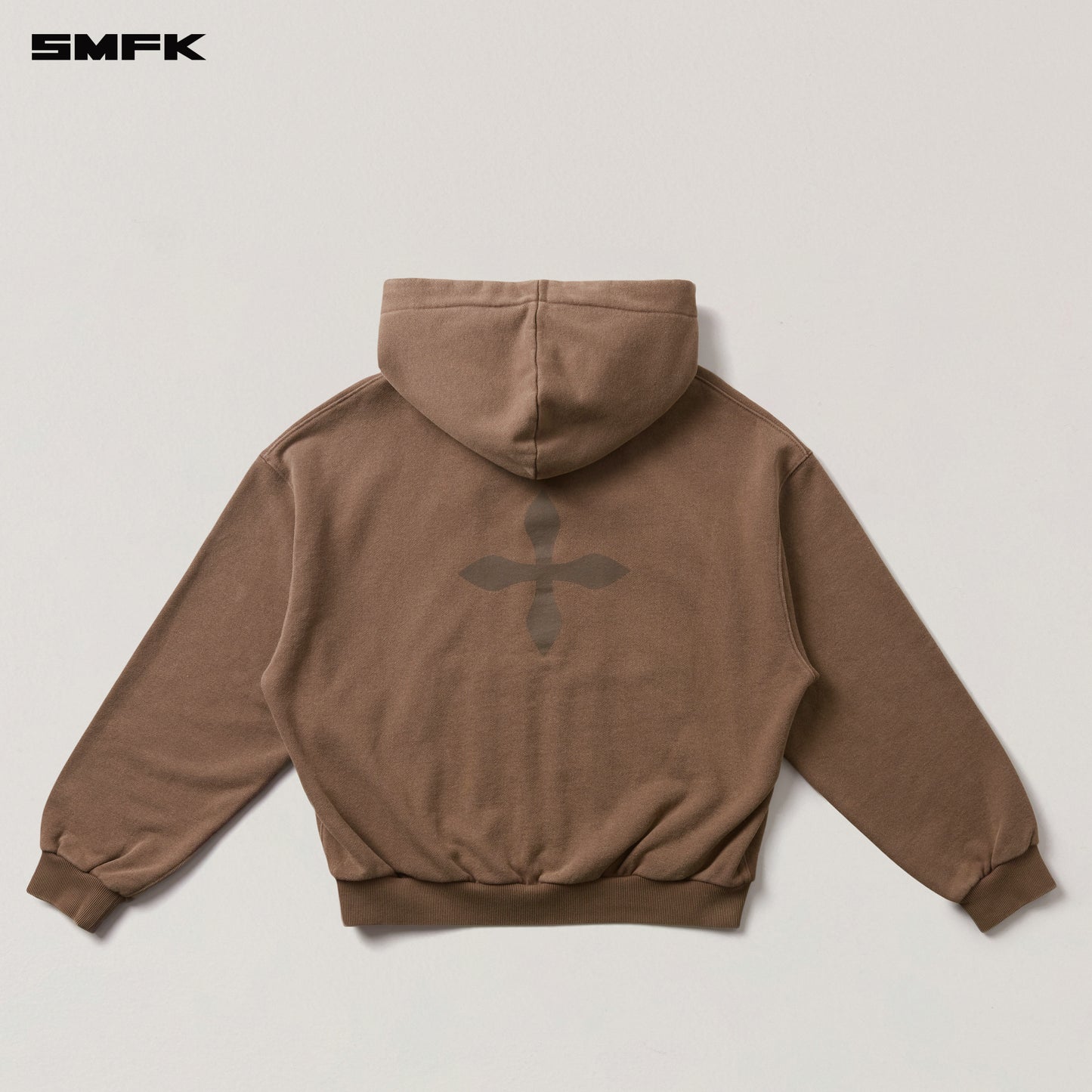 COMPASS MODE LOOSE ZIP HOODIE/ WILD HORSE BROWN