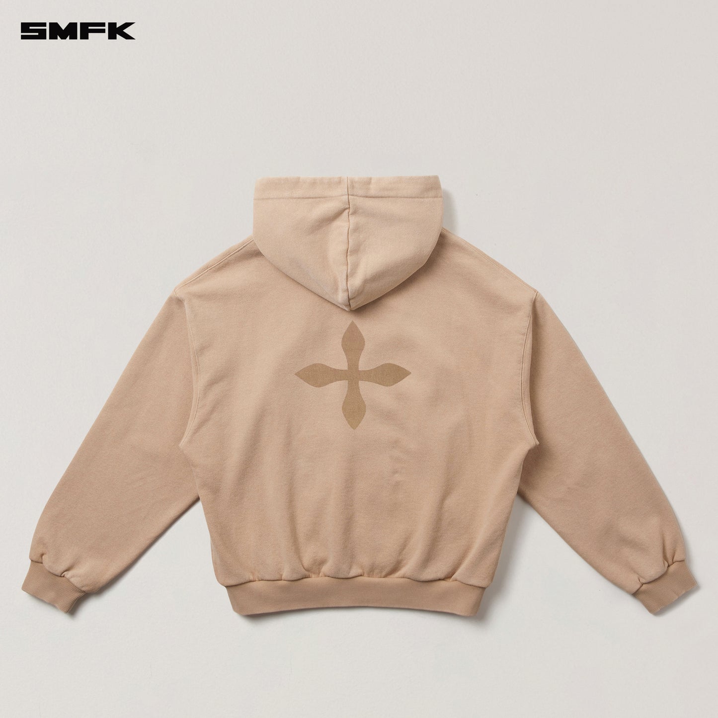 COMPASS MODE LOOSE ZIP HOODIE / SAND