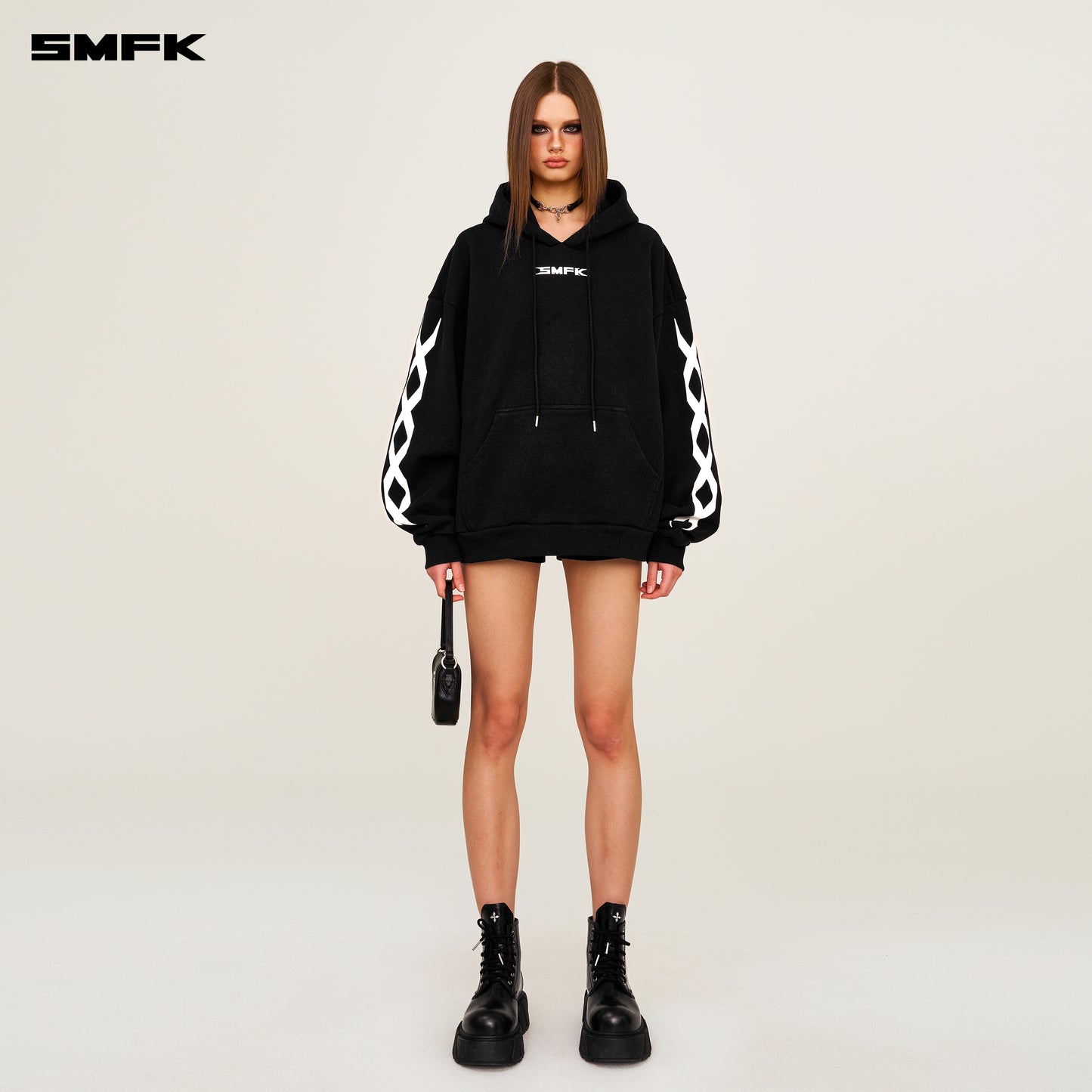 FUTURE DNA Genetic Chain Racing Wide Hoodie Wilderness Black