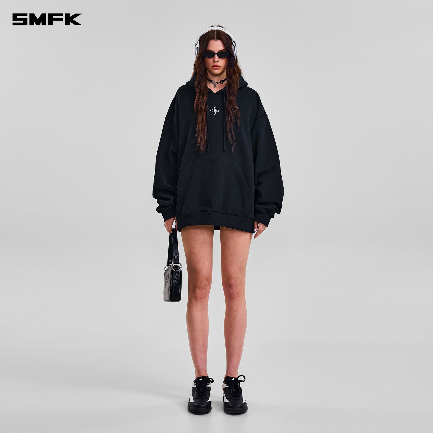 COMPASS MODE LOOSE HOODIE/ WILD BLACK