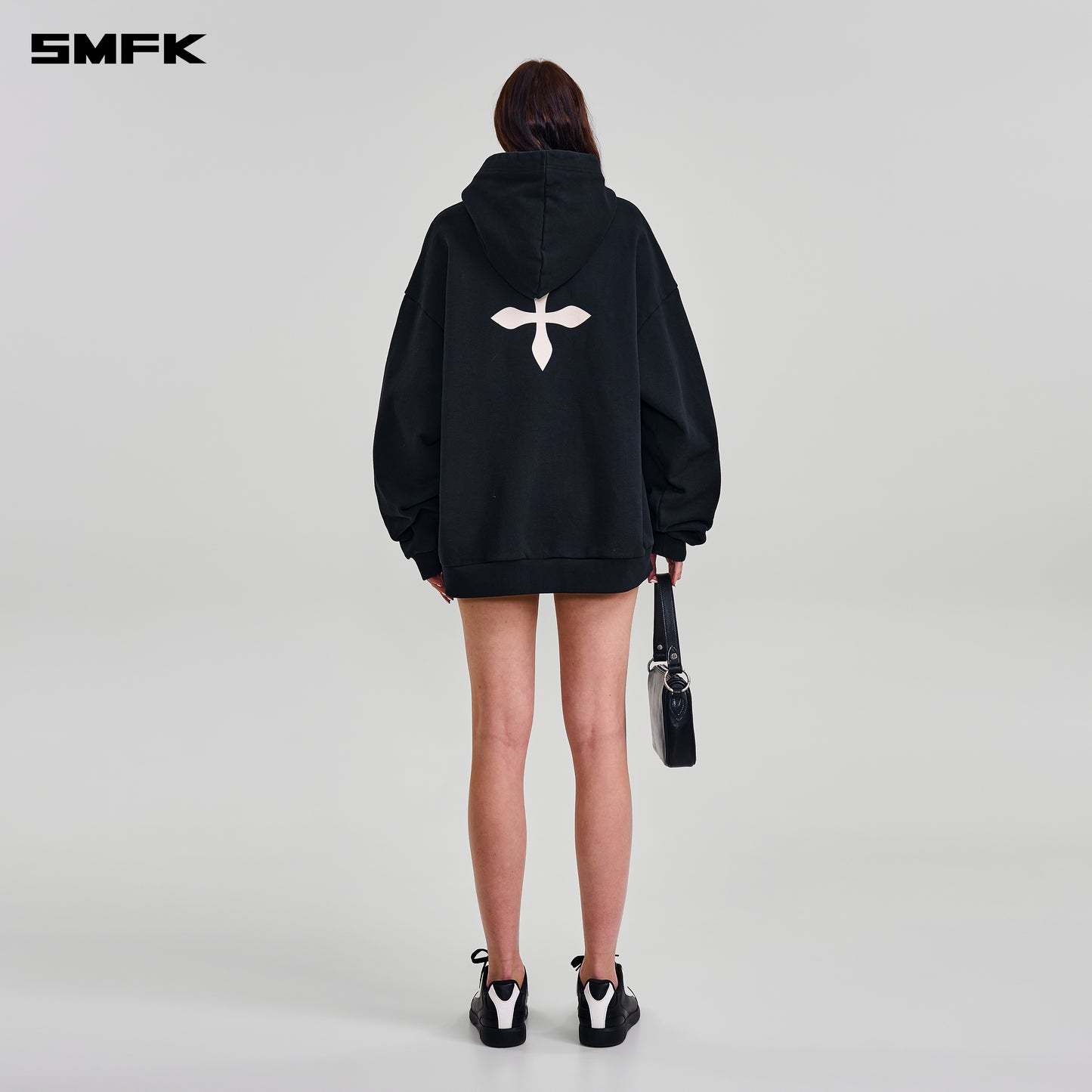 COMPASS MODE LOOSE HOODIE/ WILD BLACK
