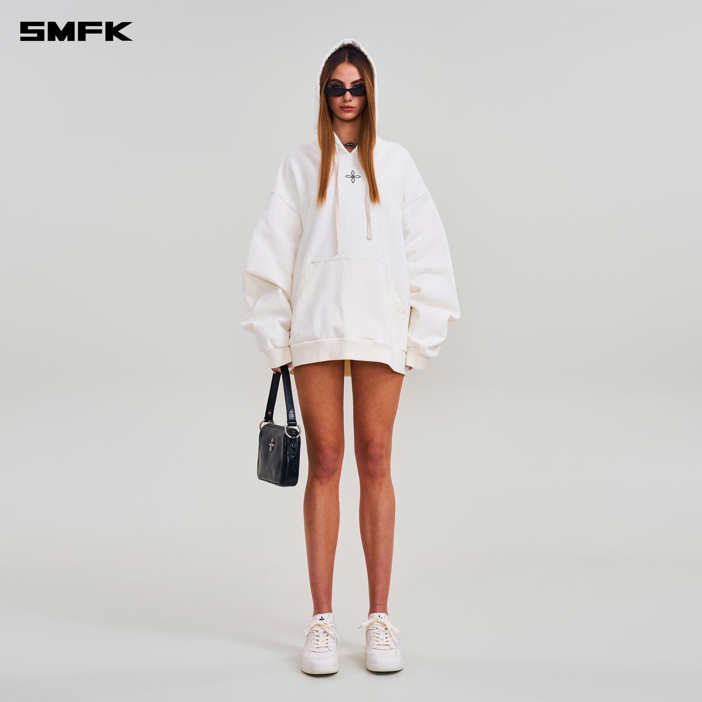 COMPASS MODE LOOSE HOODIE/ SNOW MOUNTAIN WHITE