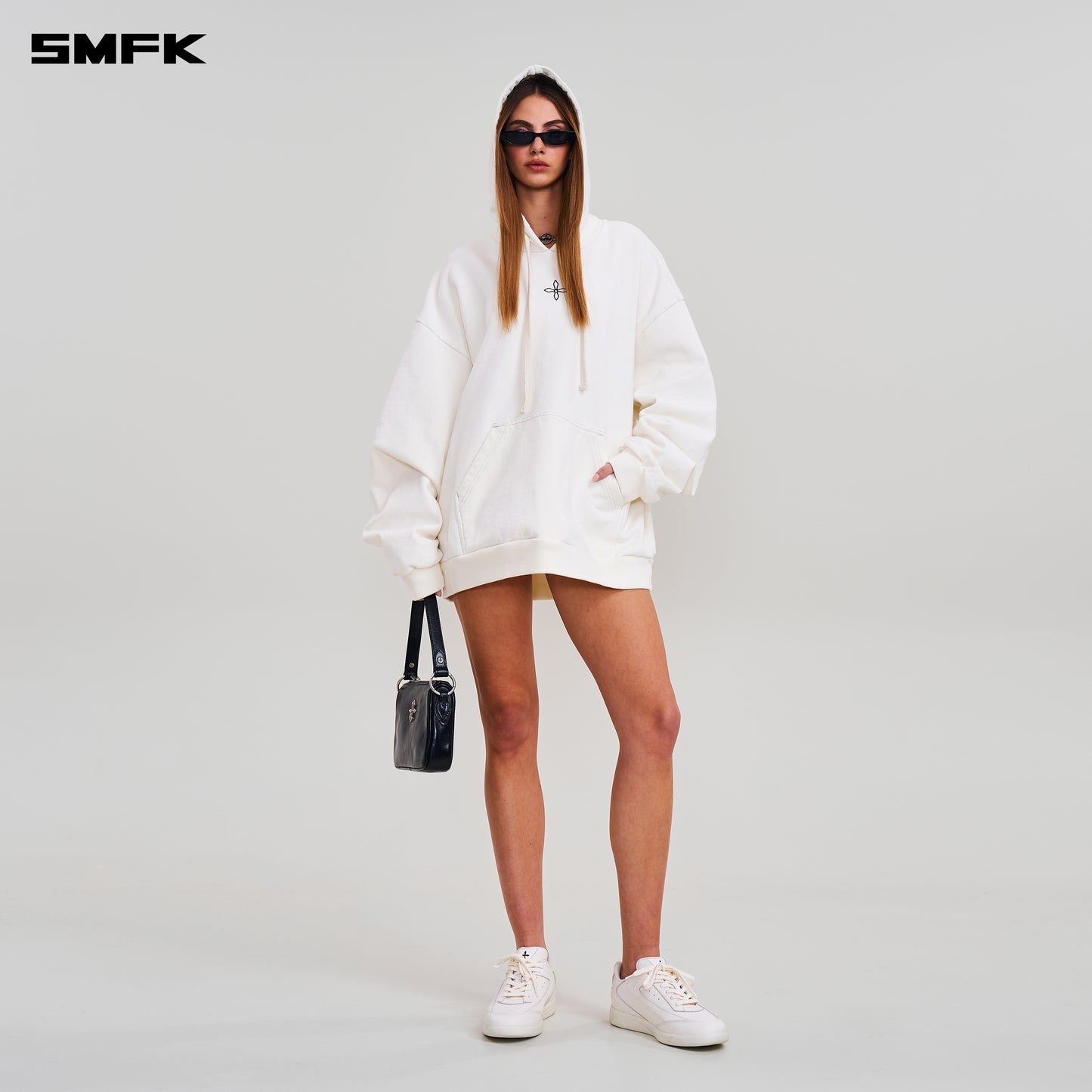 COMPASS MODE LOOSE HOODIE/ SNOW MOUNTAIN WHITE