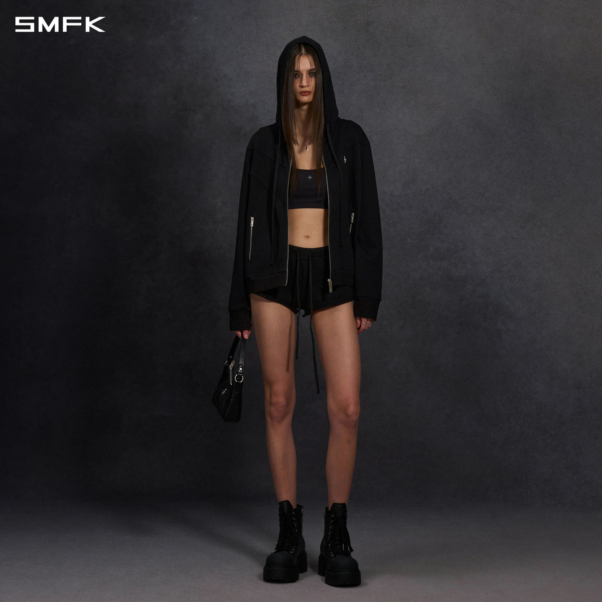 PERMANENT MODE LOOSE SPORTS HOODIE/COTTON/U