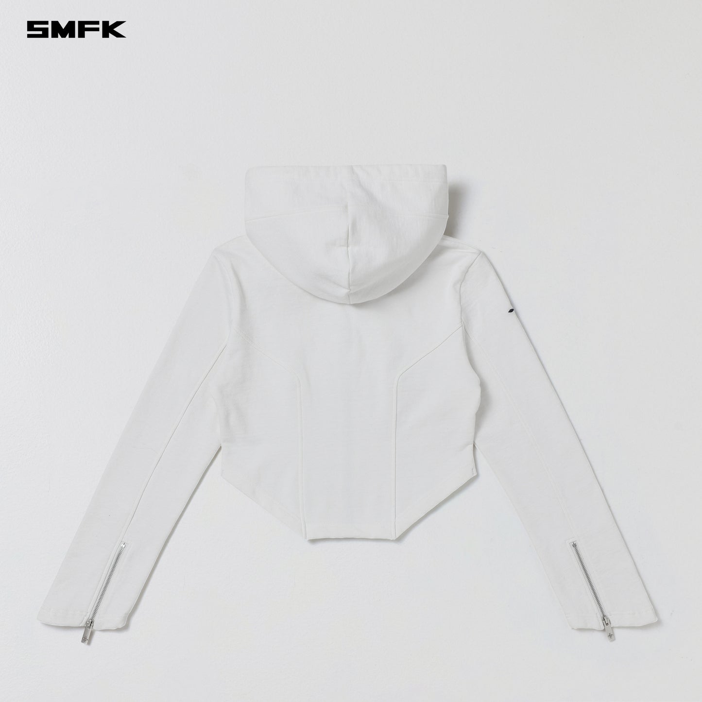 PERMANENT PRISM SLIM HOODIE/COTTON+WOOL +SILK - CLOUD WHITE