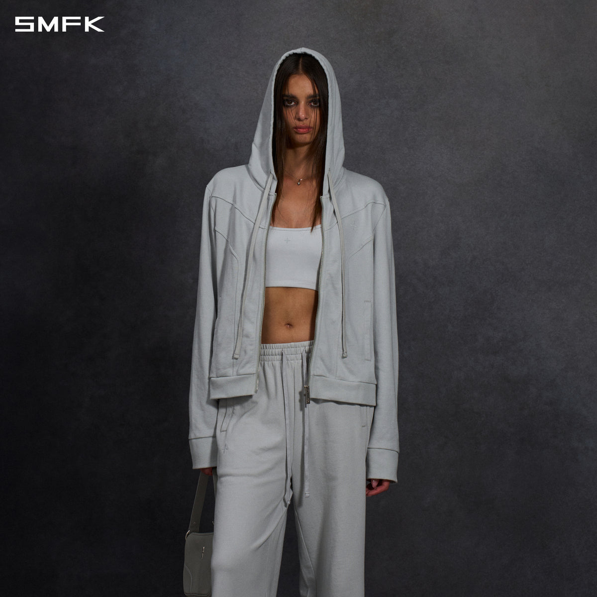 PERMANENT MODE SLIM SPORTS HOODIE/COTTON