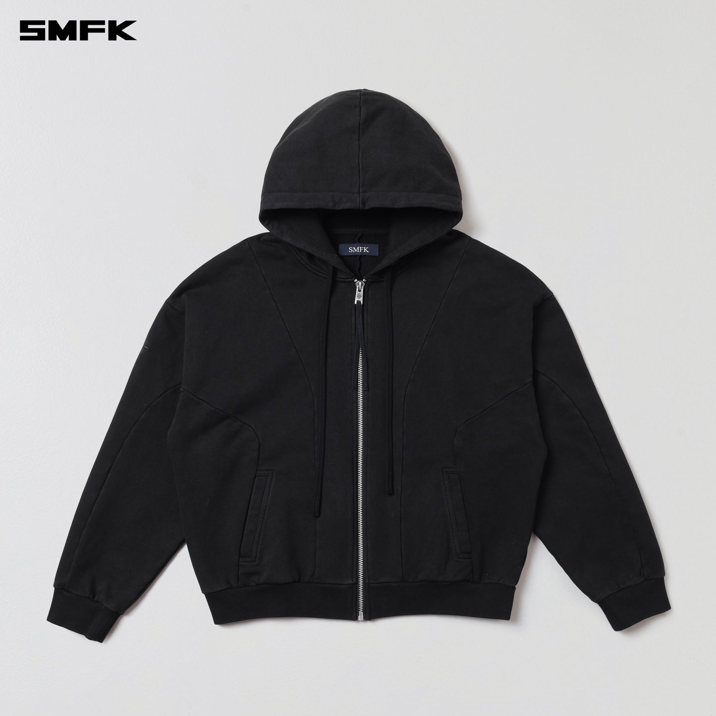 VINTAGE MUSE LOOSE ZIPPER SPORTS HOODIE/COTTON