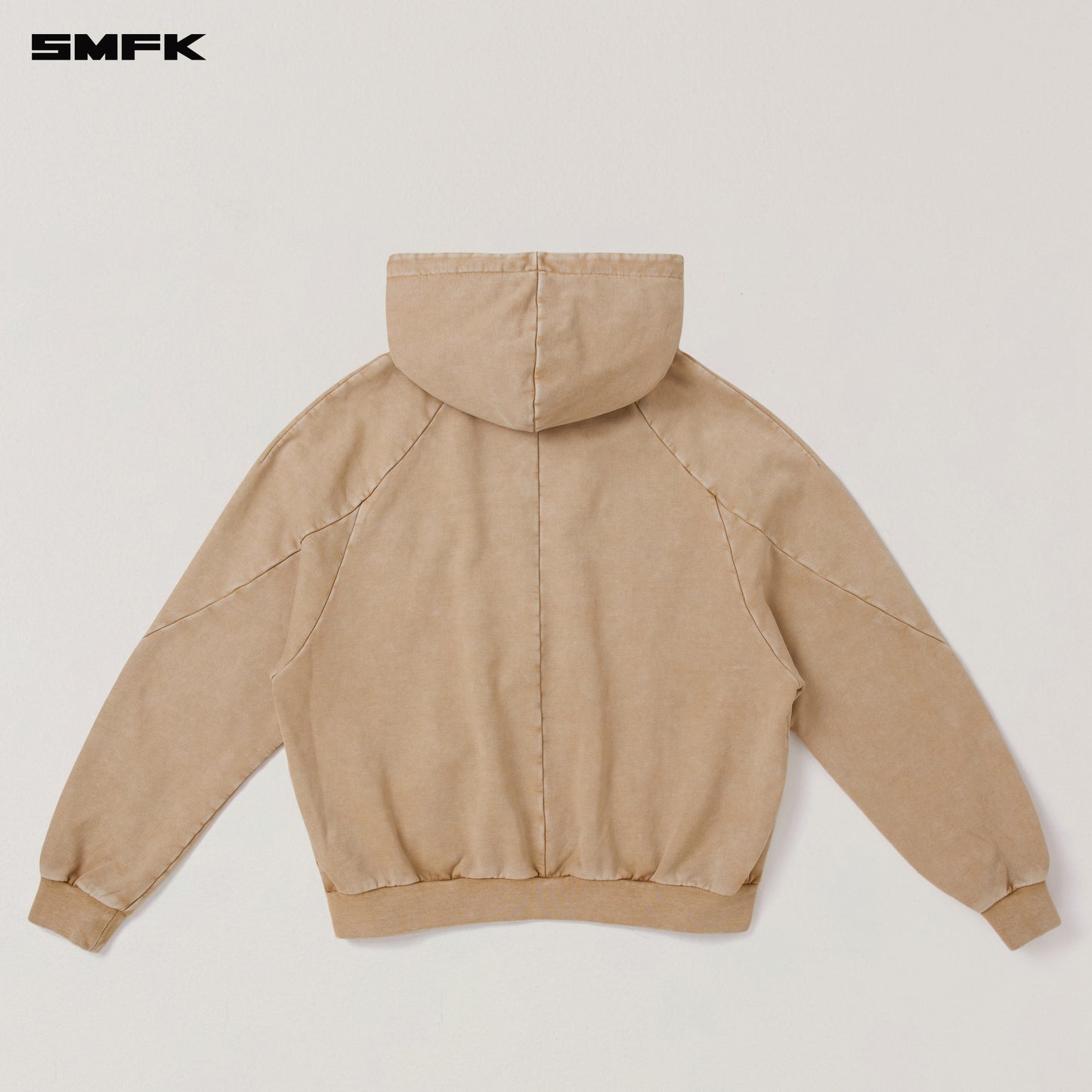 VINTAGE-SAVAGE LOOSE SPORTS ZIP HOODIE/FADE DYE/ FADING DESERT