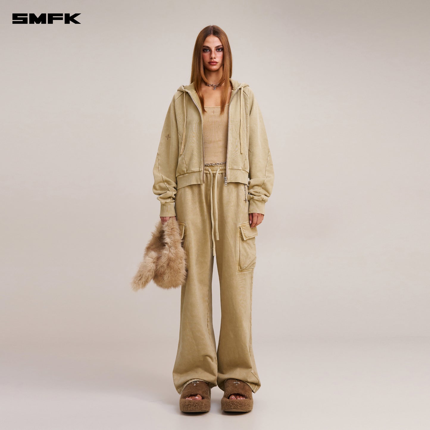 VINTAGE-SAVAGE SPORTS HOODIE/FADE DYE/ VANISH SAND