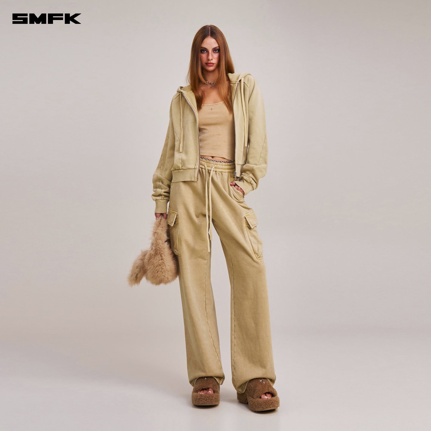 VINTAGE-SAVAGE SPORTS HOODIE/FADE DYE/ VANISH SAND