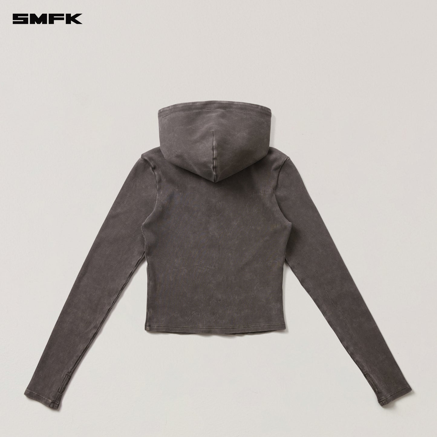 VINTAGE-SAVAGE SLIM SPORTS ZIP HOODIE/FADE DYE/ VANISH BROWN