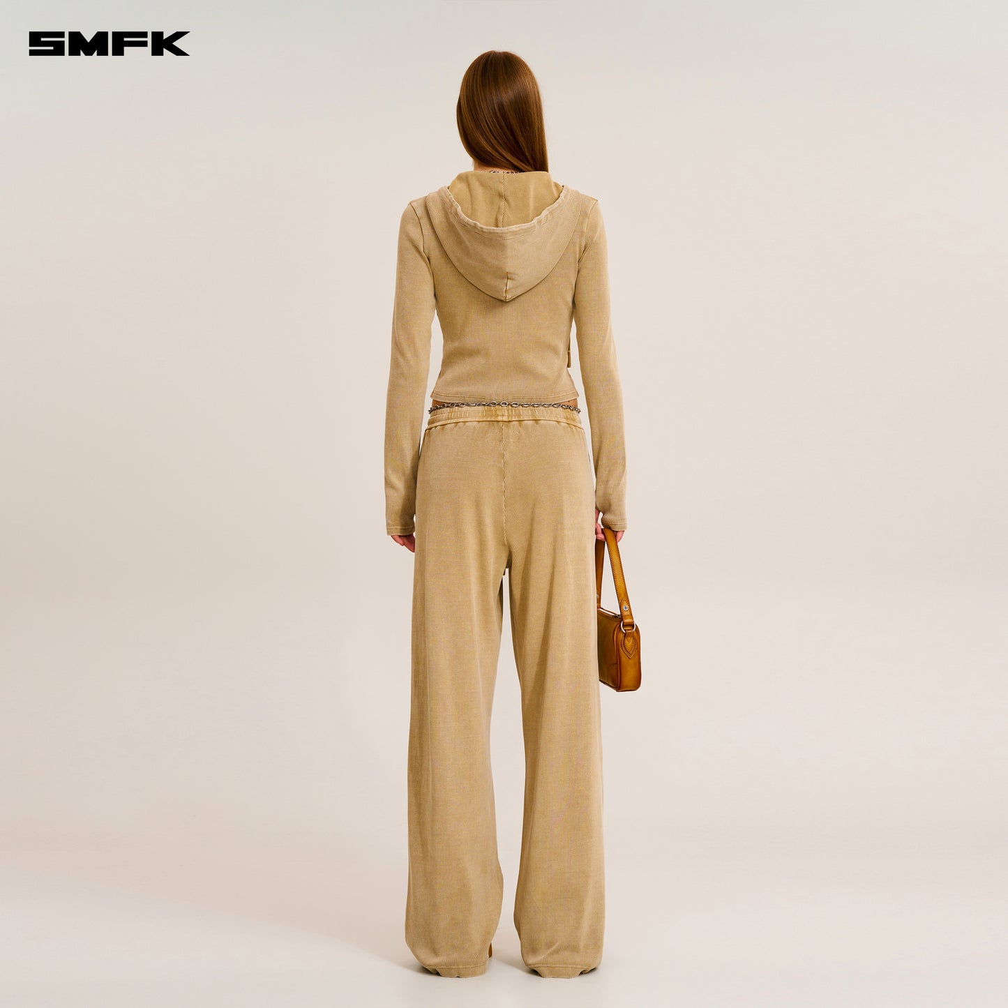 VINTAGE-SAVAGE SLIM SPORTS ZIP HOODIE/FADE DYE/ VANISH SAND