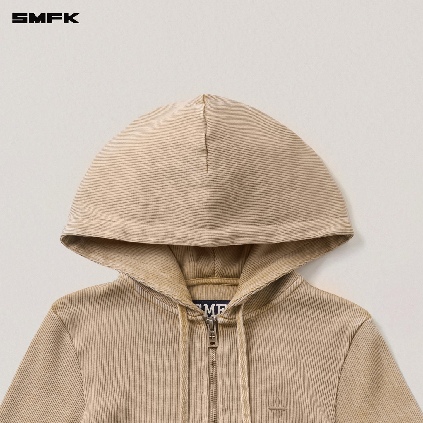 VINTAGE-SAVAGE SLIM SPORTS ZIP HOODIE/FADE DYE/ VANISH SAND