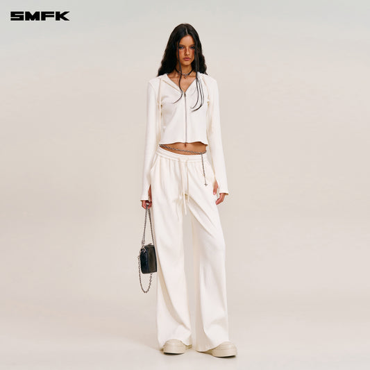 VINTAGE-SAVAGE SLIM SPORTS ZIP HOODIE/FADE DYE/ SNOW MOUNTAIN WHITE