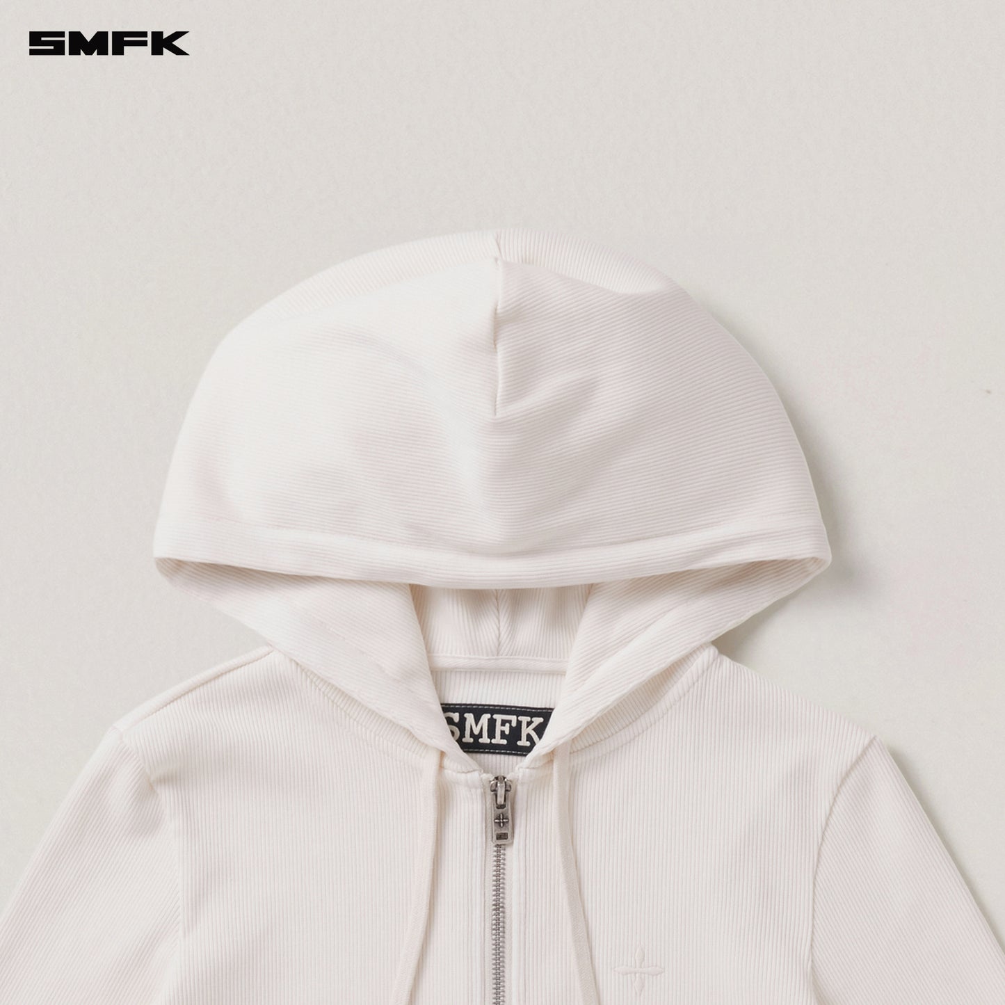 VINTAGE-SAVAGE SLIM SPORTS ZIP HOODIE/FADE DYE/ SNOW MOUNTAIN WHITE