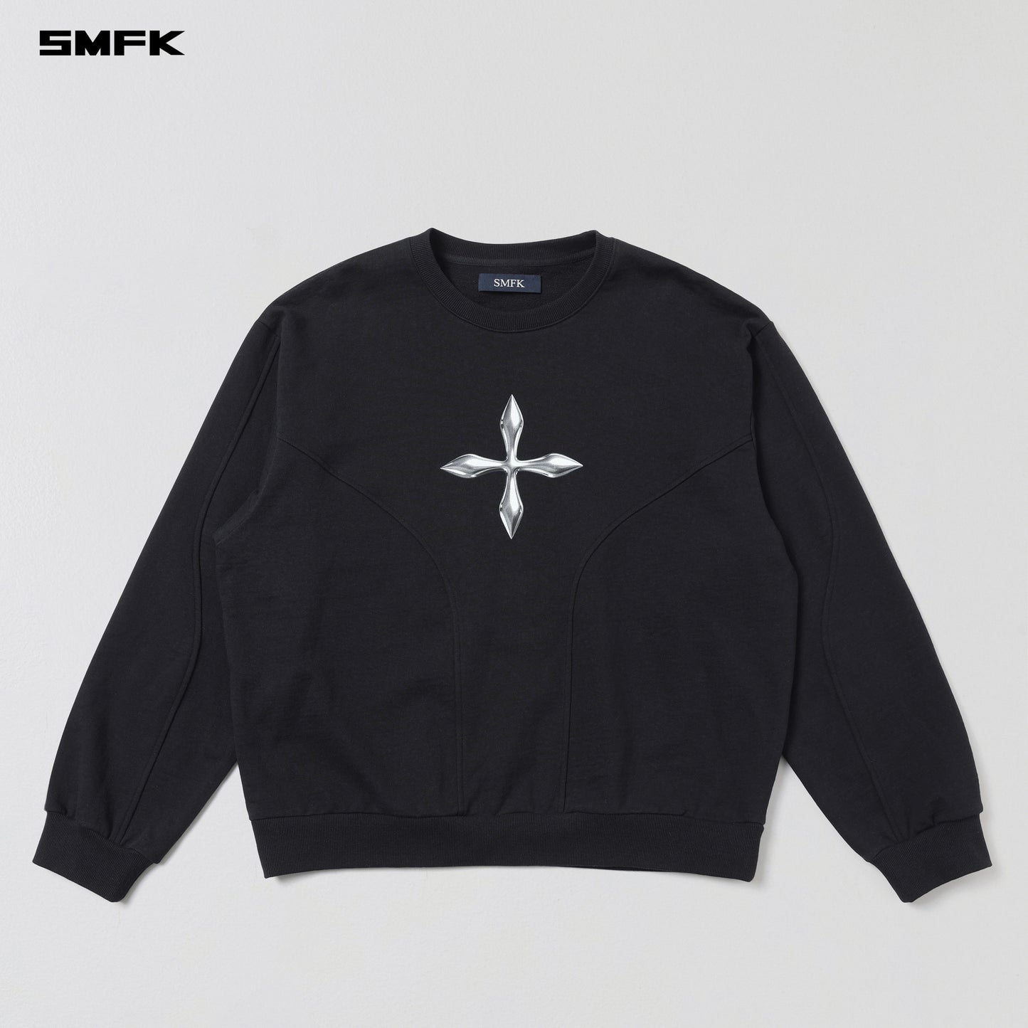 FUTURE REFLECTION MASSIVE PULLOVER/COTTON+WOOL - WILD BLACK