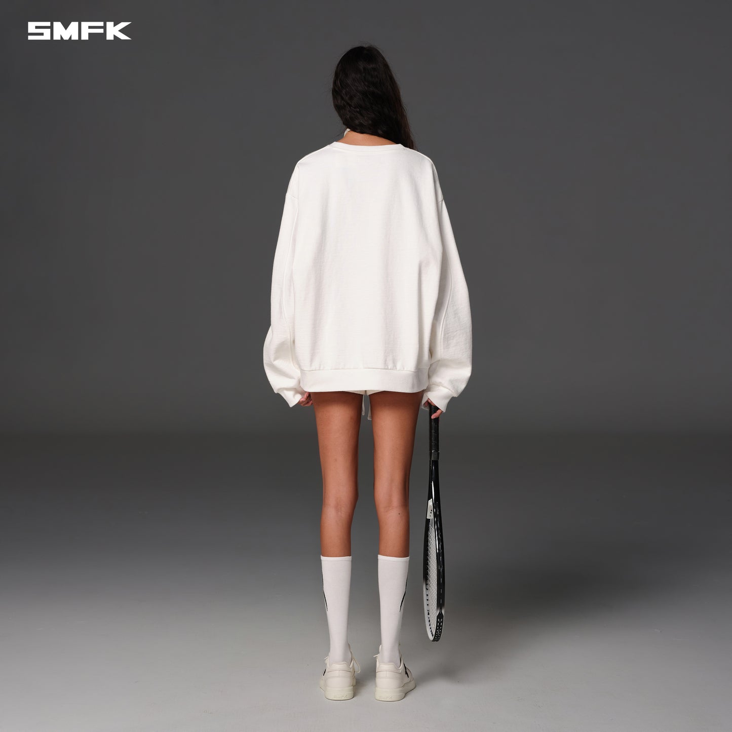 FUTURE REFLECTION MASSIVE PULLOVER/COTTON+WOOL - CLOUD WHITE