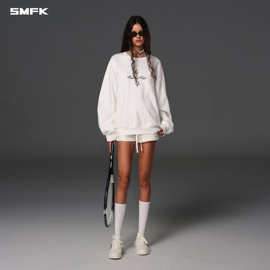 FUTURE REFLECTION MASSIVE PULLOVER/COTTON+WOOL - CLOUD WHITE