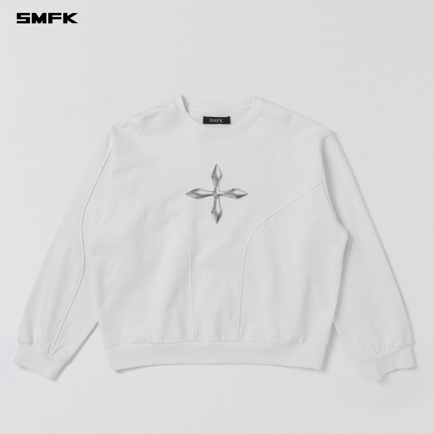 FUTURE REFLECTION MASSIVE PULLOVER/COTTON+WOOL - CLOUD WHITE