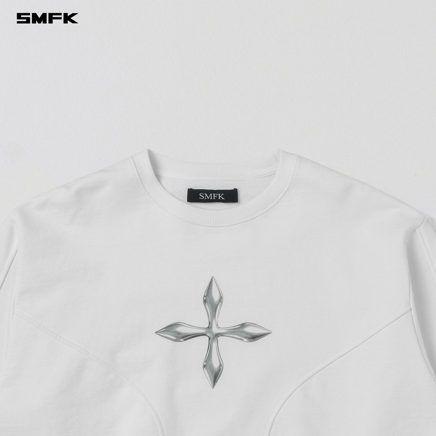 FUTURE REFLECTION MASSIVE PULLOVER/COTTON+WOOL - CLOUD WHITE