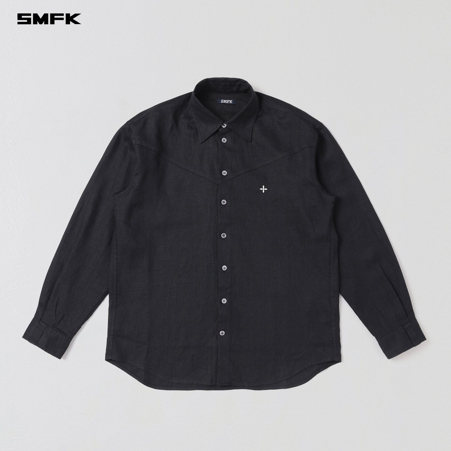 COMPASS ROVE SHIRT/LINEN - WILD BLACK