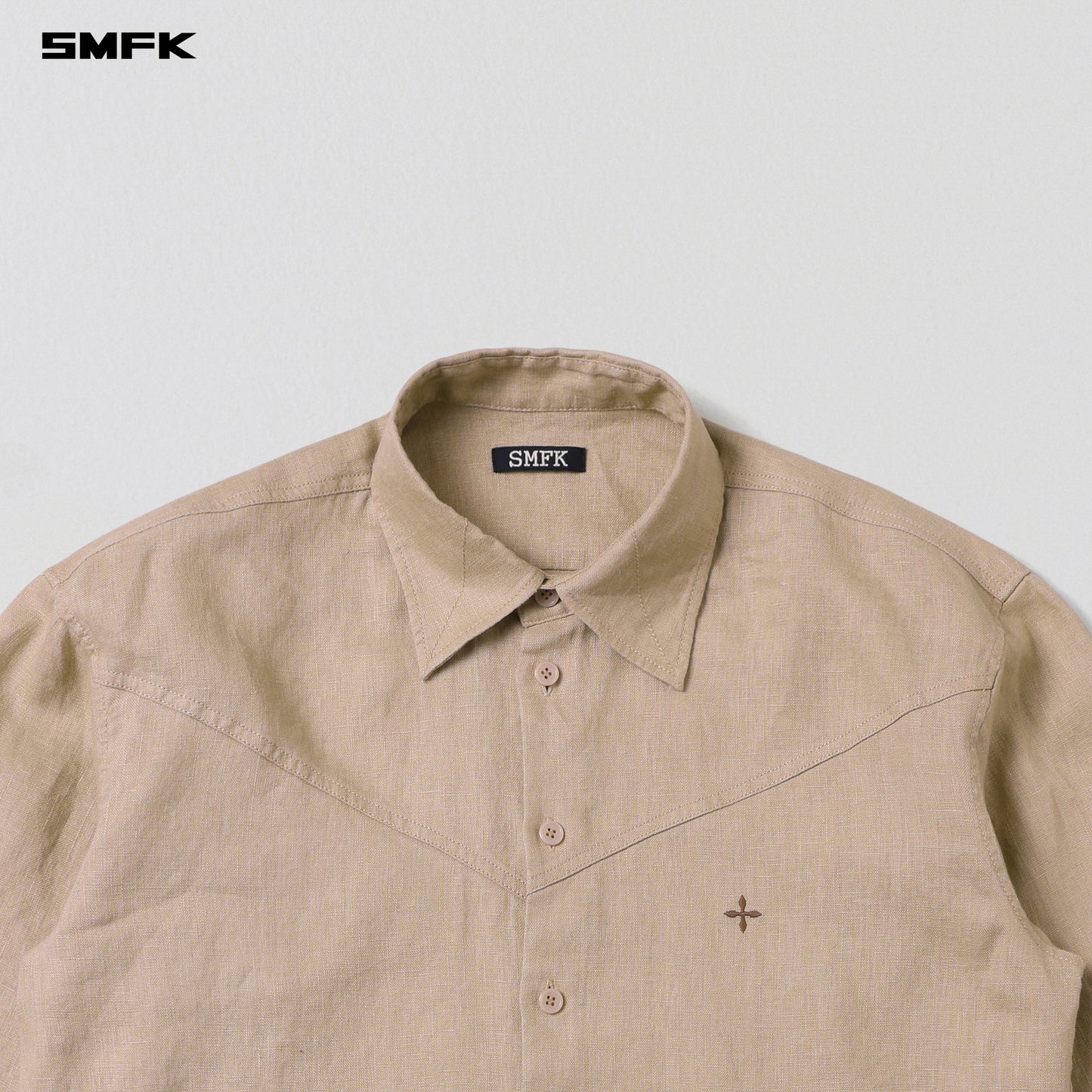 COMPASS ROVE SHIRT/LINEN - SAND