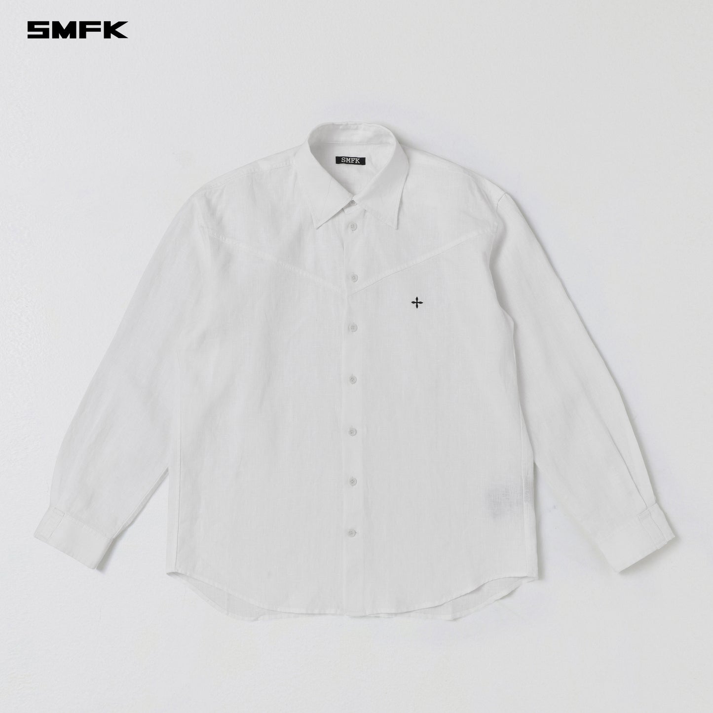 COMPASS ROVE SHIRT/LINEN - CLOUD WHITE