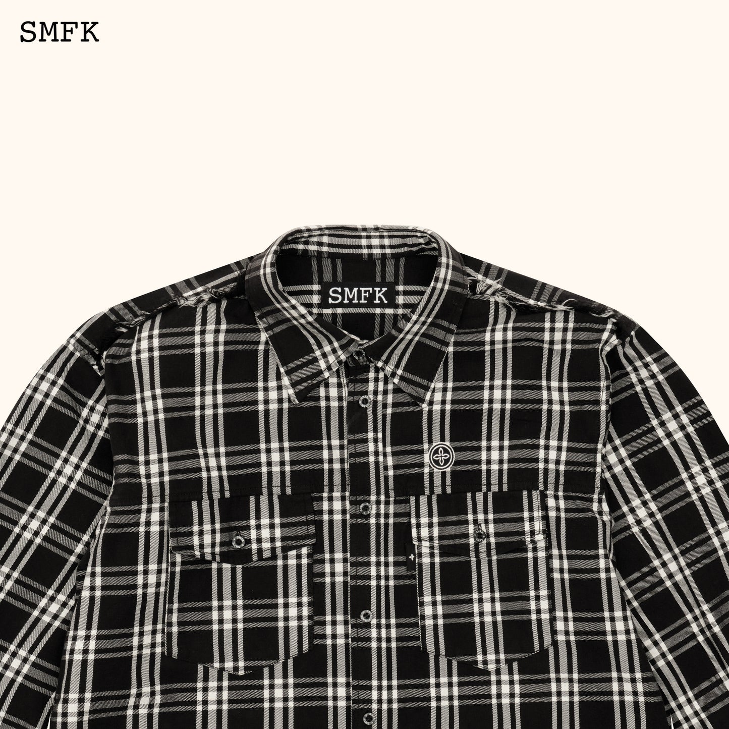 Compass College Field Check Work Shirt Black field check