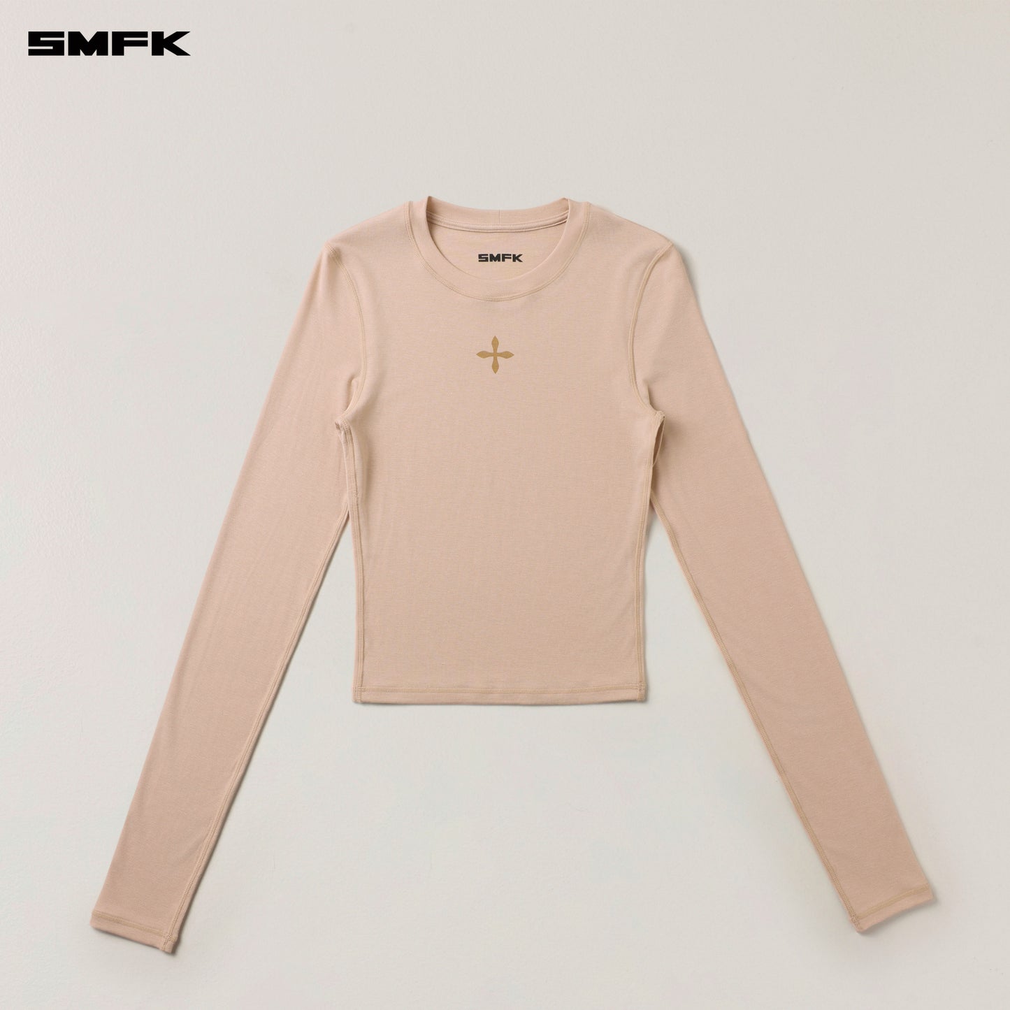 COMPASS ORIGINAL BADGE Slim-fit SPORTS PULLOVER / SAND