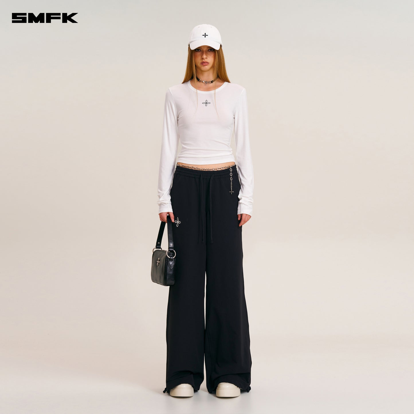 COMPASS STAMP ACETATE BODY PULLOVER/ SNOW MOUNTAIN WHITE
