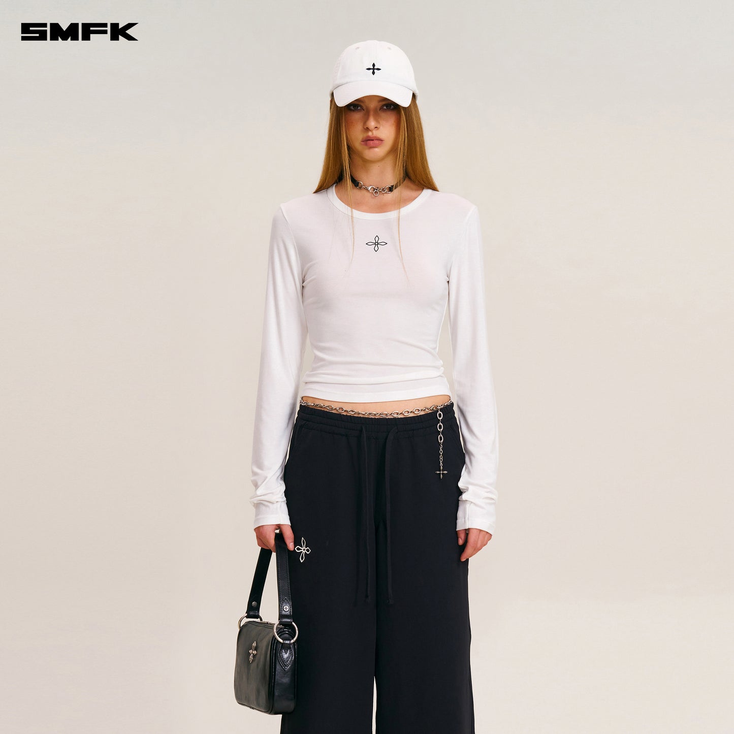 COMPASS STAMP ACETATE BODY PULLOVER/ SNOW MOUNTAIN WHITE