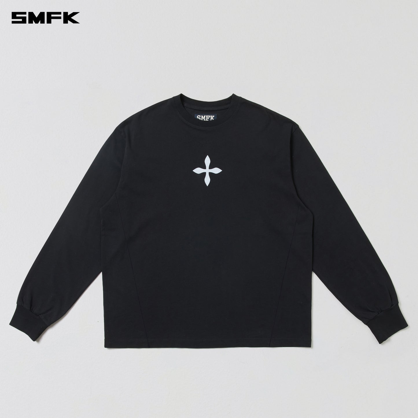 COMPASS MODE MASSIVE PULOVER-MAGNOLIA/COTTON/ WILD BLACK