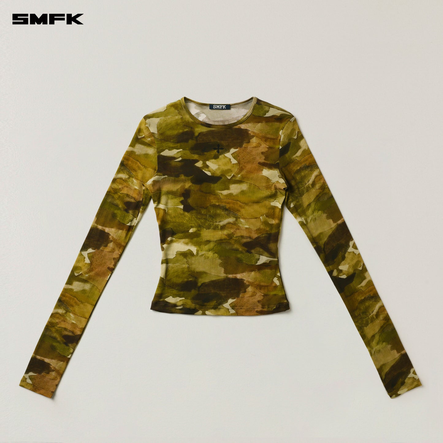 VINTAGE CHINESE INK CAMOUFLAGE LONG SLEEVE PULLOVER / CHINESE INK CAMOUFLAGE