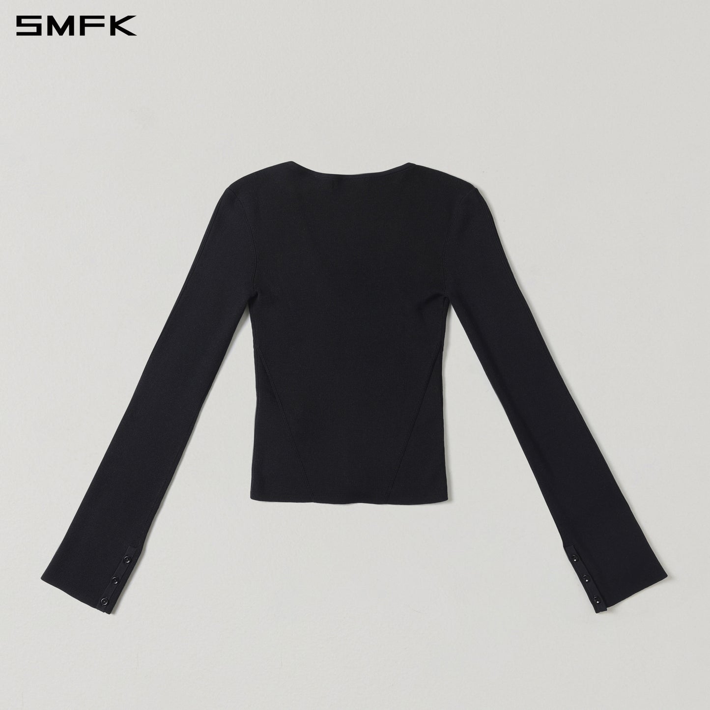 MYTH SIREN EVENING SLIM KNIT PULLOVER/TENCEL+SILK WILD BLACK