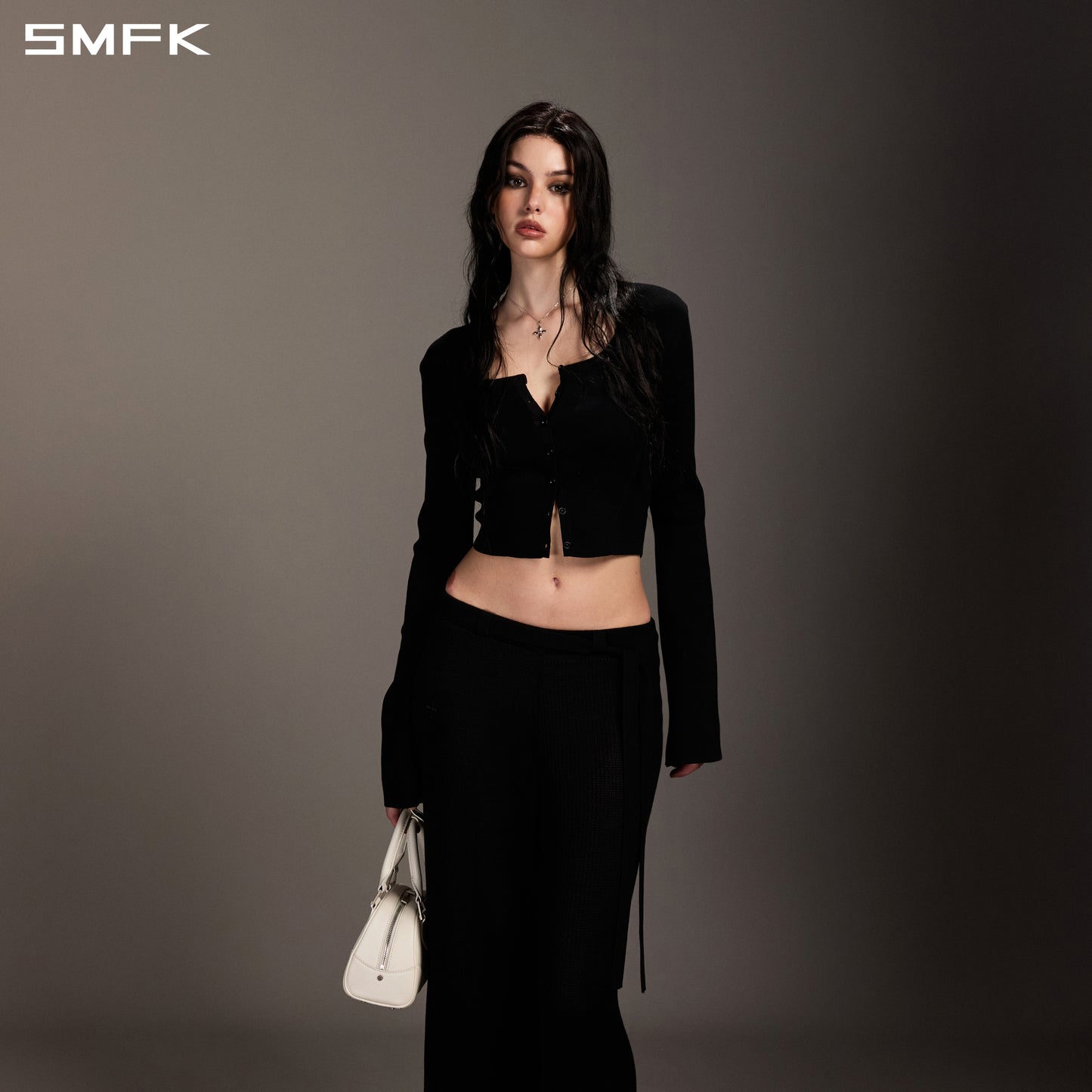MYTH SEER SLIM KNIT CARDIGAN/TENCEL+SILK