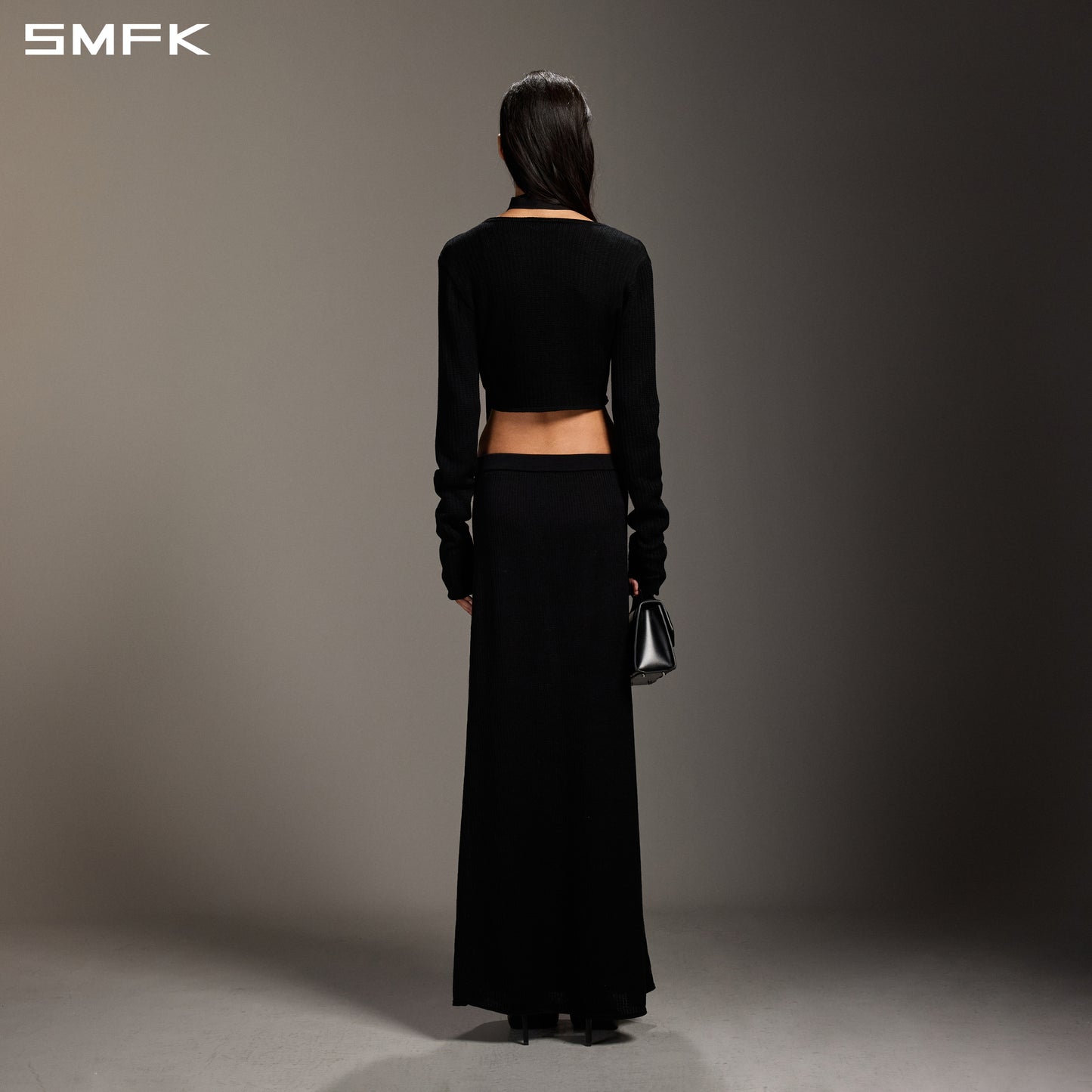 MYTH SIREN SHORT KNIT CARDIGAN/TENCEL+SILK