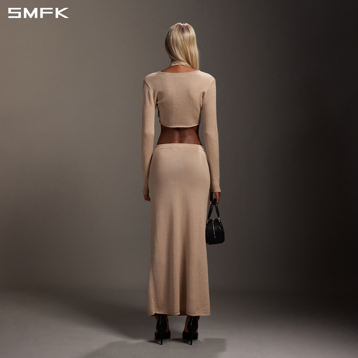 MYTH SIREN SHORT KNIT CARDIGAN/TENCEL+SILK