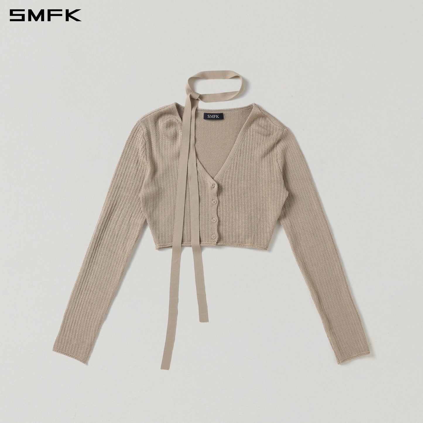 MYTH SIREN SHORT KNIT CARDIGAN/TENCEL+SILK
